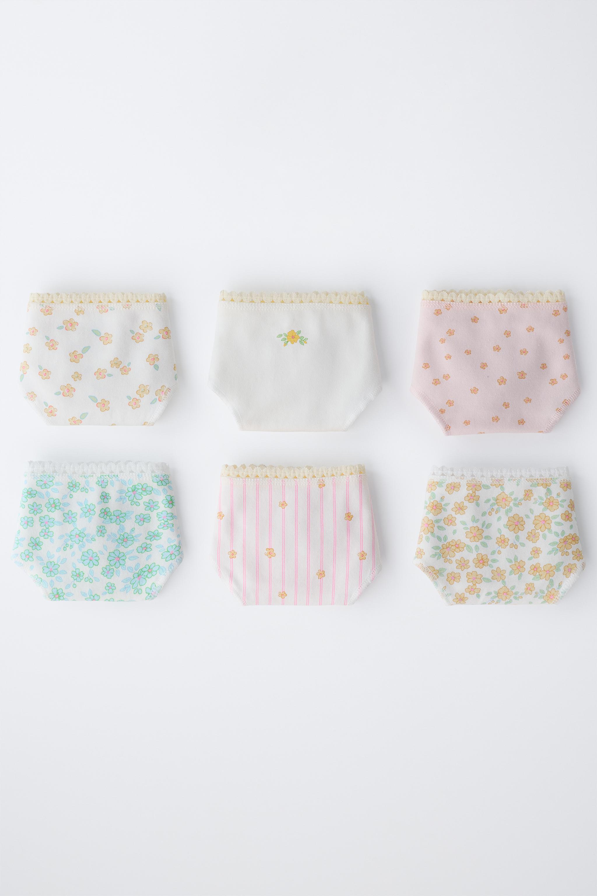 6 ANS/ LOT DE SIX CULOTTES À FLEURS